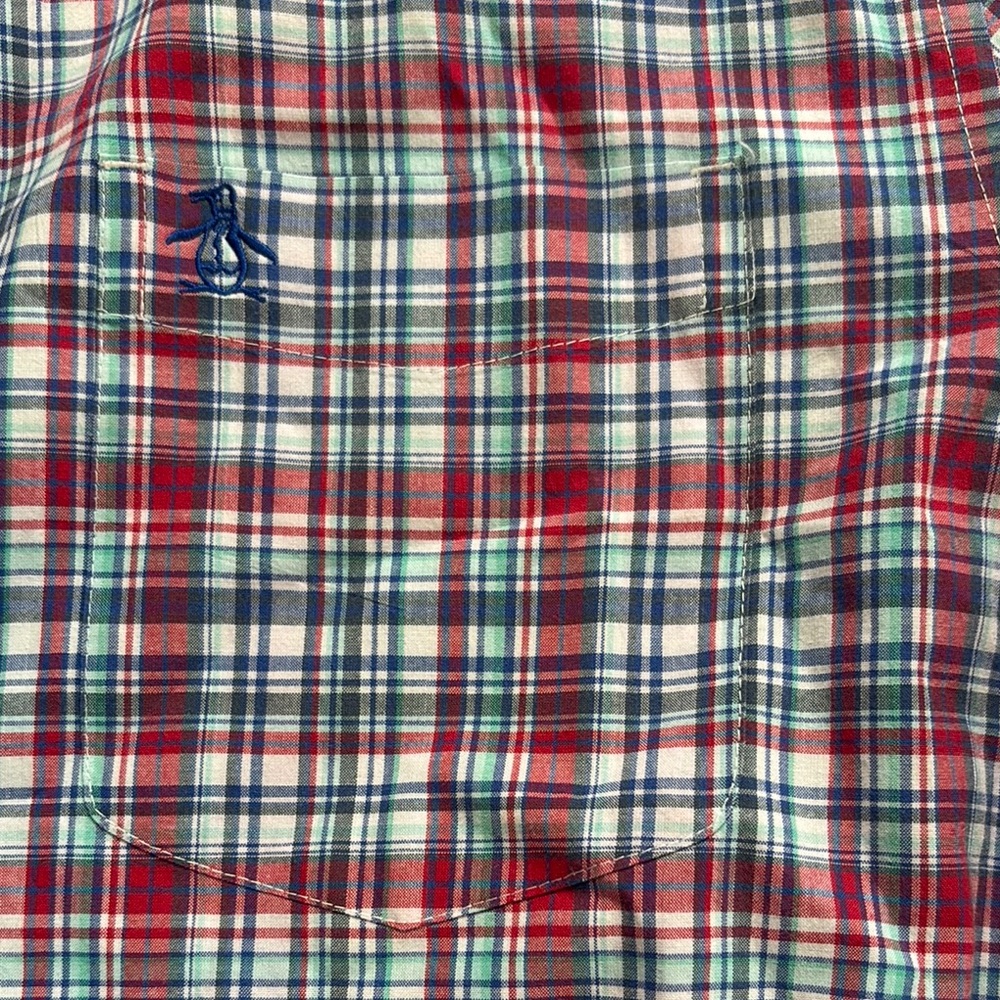 Original Penguin Men's Red Plaid Shirt - Picture 3 of 4